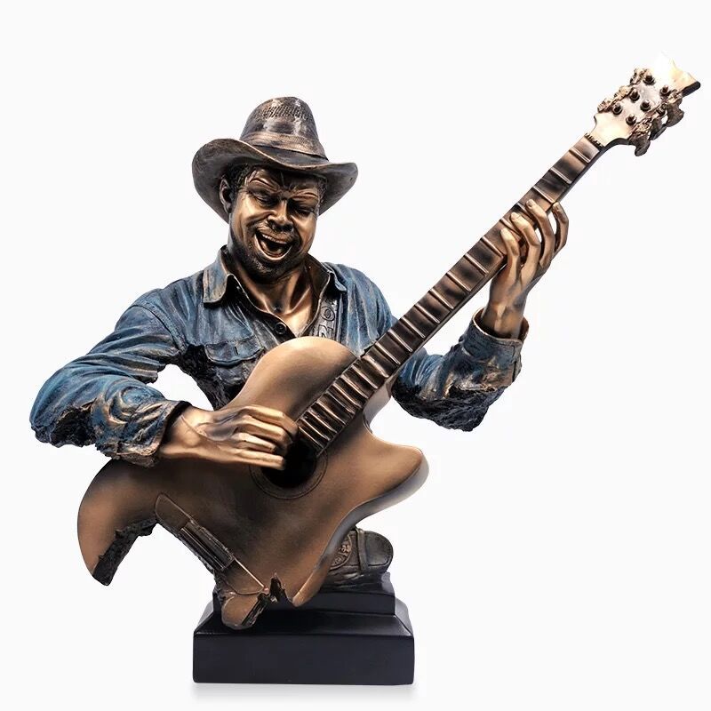 Music  Statue Resin Cold Cast Copper Artwork