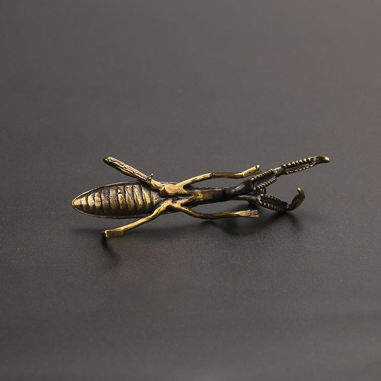 Solid Insect Antique Copper Micro-Carving