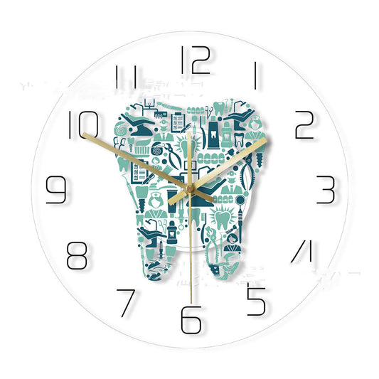 Pattern Wall Clock Dental Dental Care Decorative Wall Clock