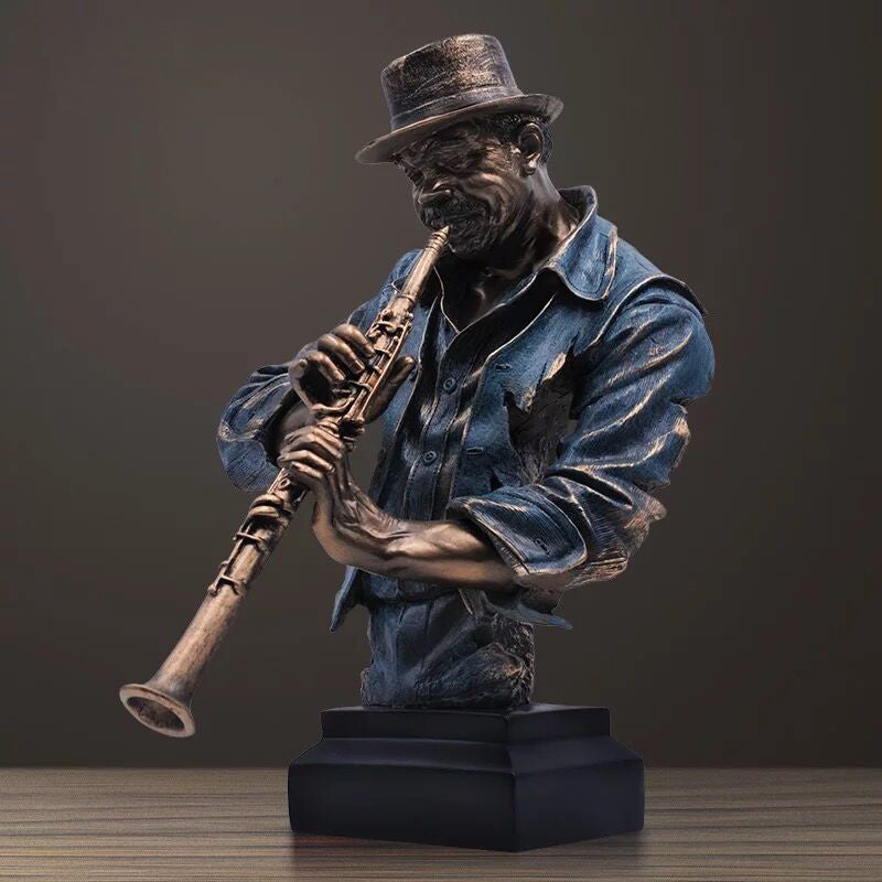 Music  Statue Resin Cold Cast Copper Artwork