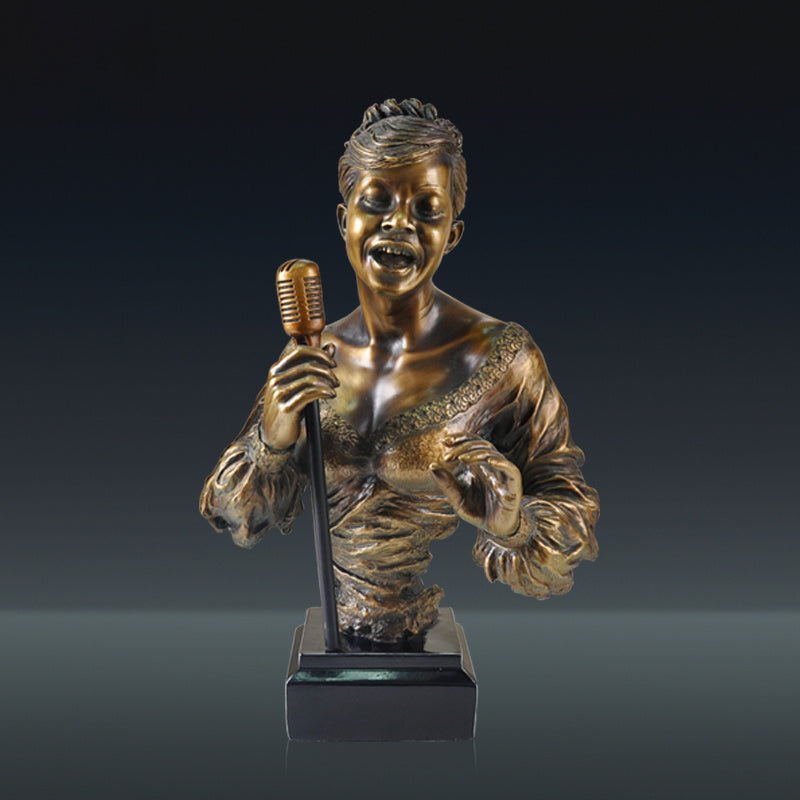 Music  Statue Resin Cold Cast Copper Artwork