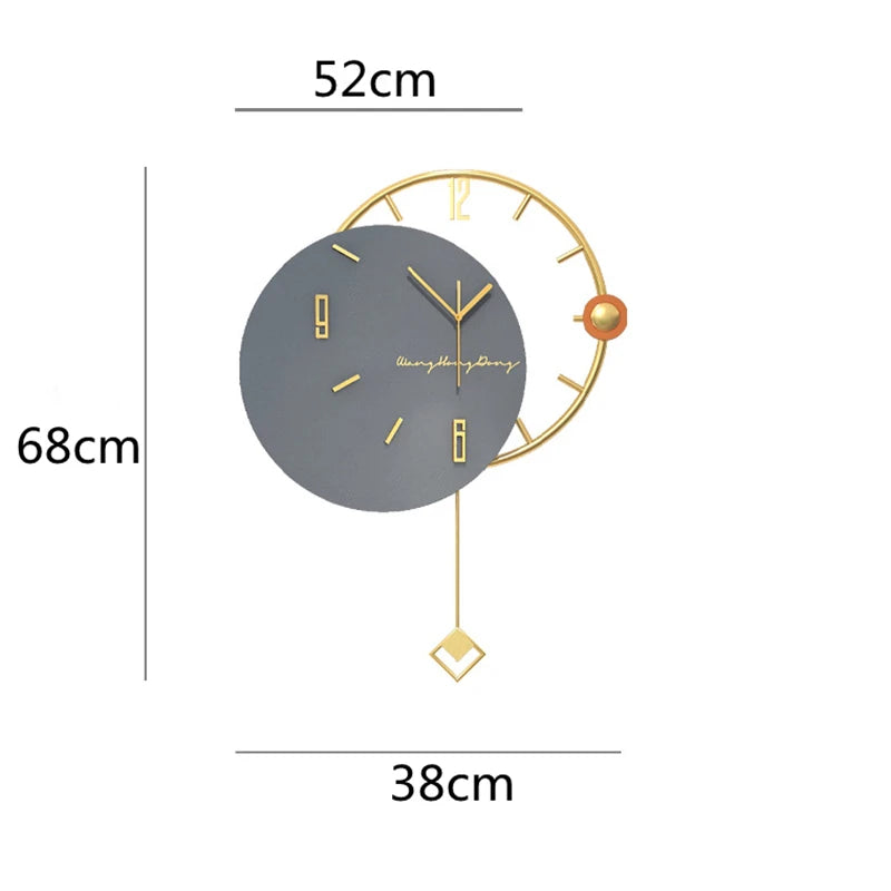 Large Swingable Modern Design Clock