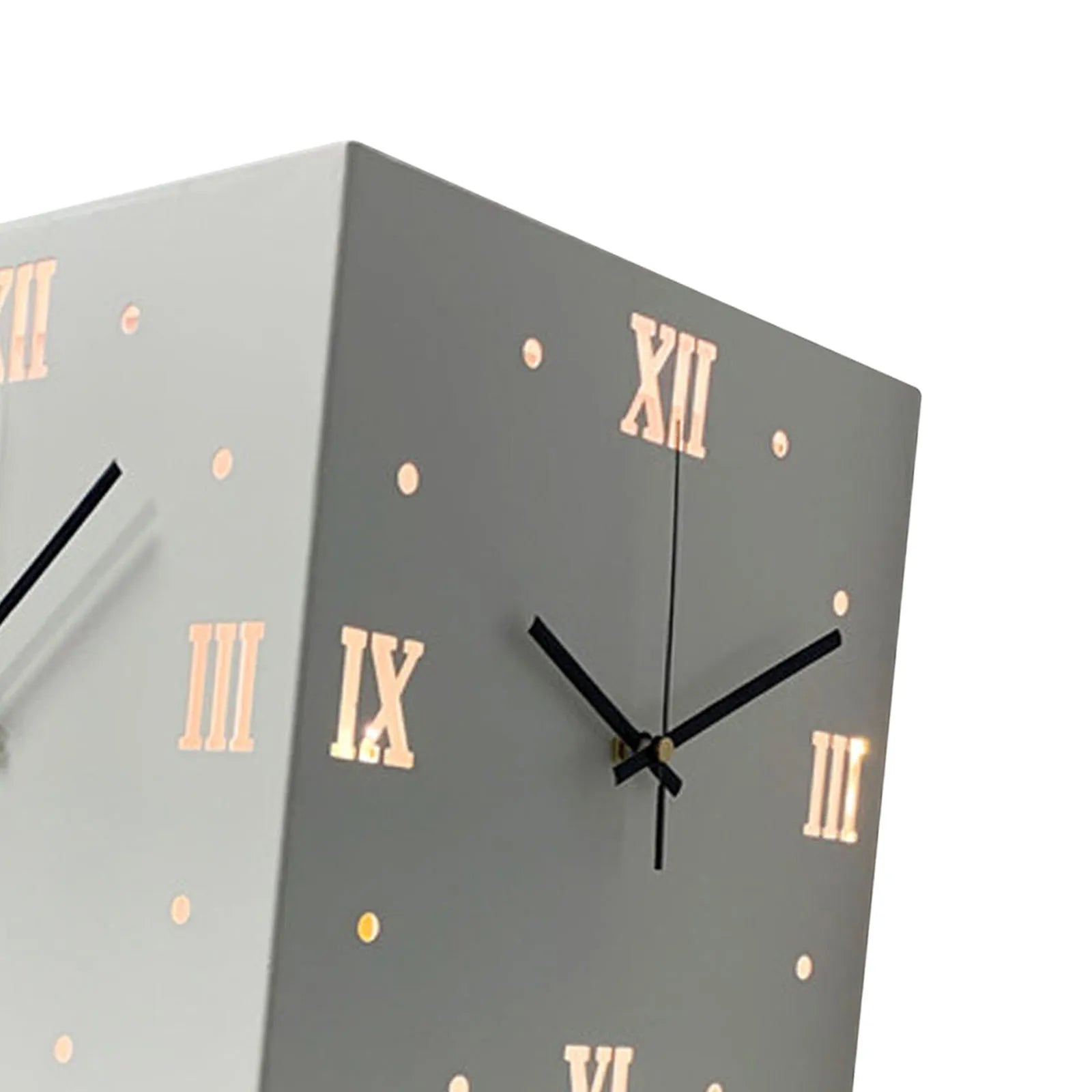 Light Sensor Corner Wall Clock Square Simple Double Sided Wall Clock with Arabic Numeral  Analog