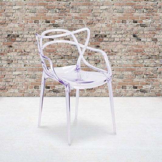 Transparent Fluid Style Stacking Side Chair