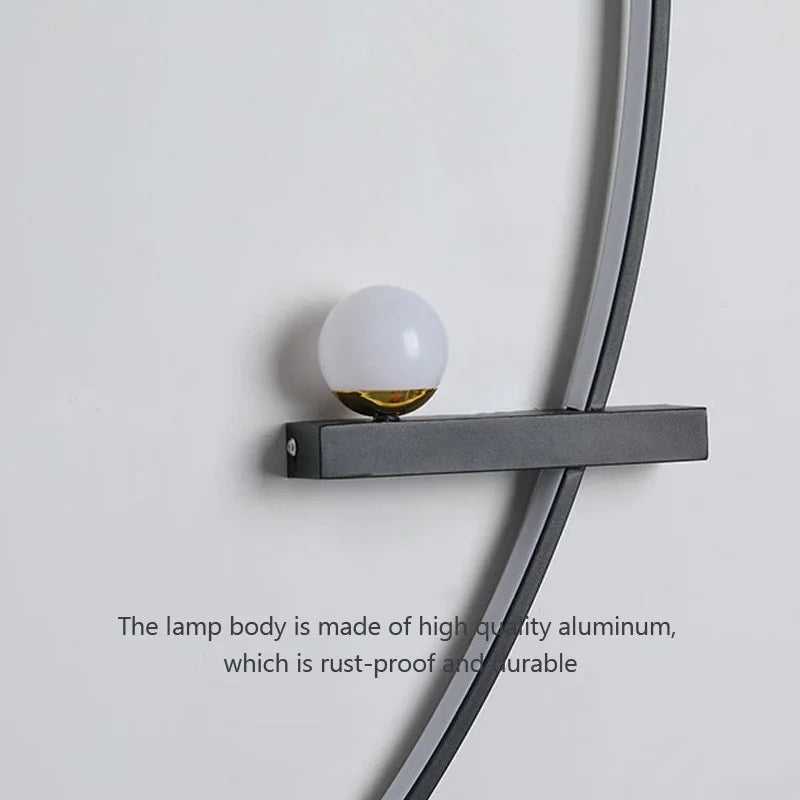 Modern LED Wall Lamp Minimalist Black Gold Decorative Wall Sconce for Bedroom Bedside Study Home Indoor Lighting Lusters Lights