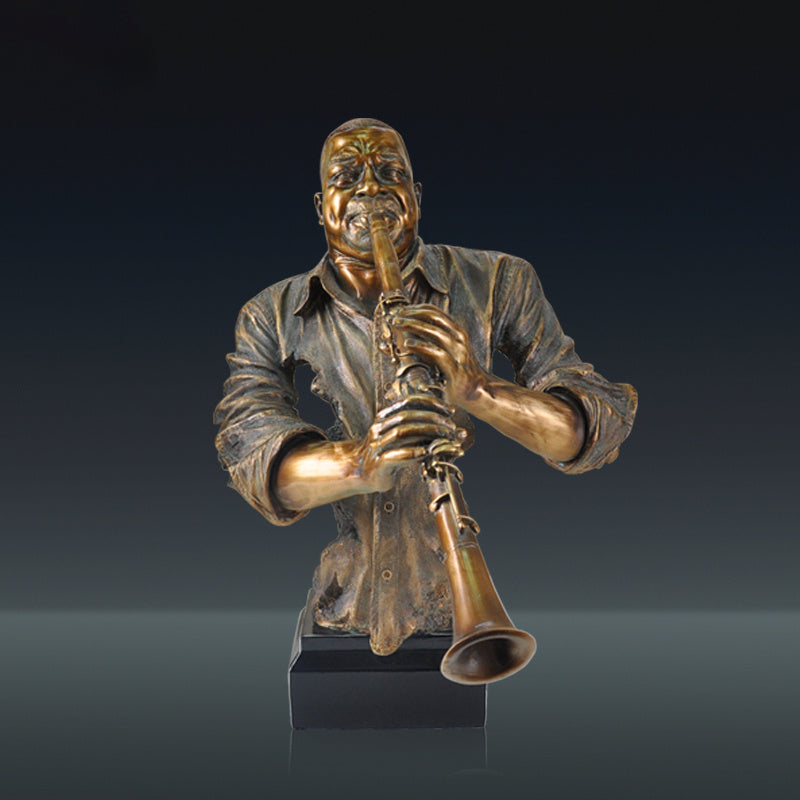 Music  Statue Resin Cold Cast Copper Artwork