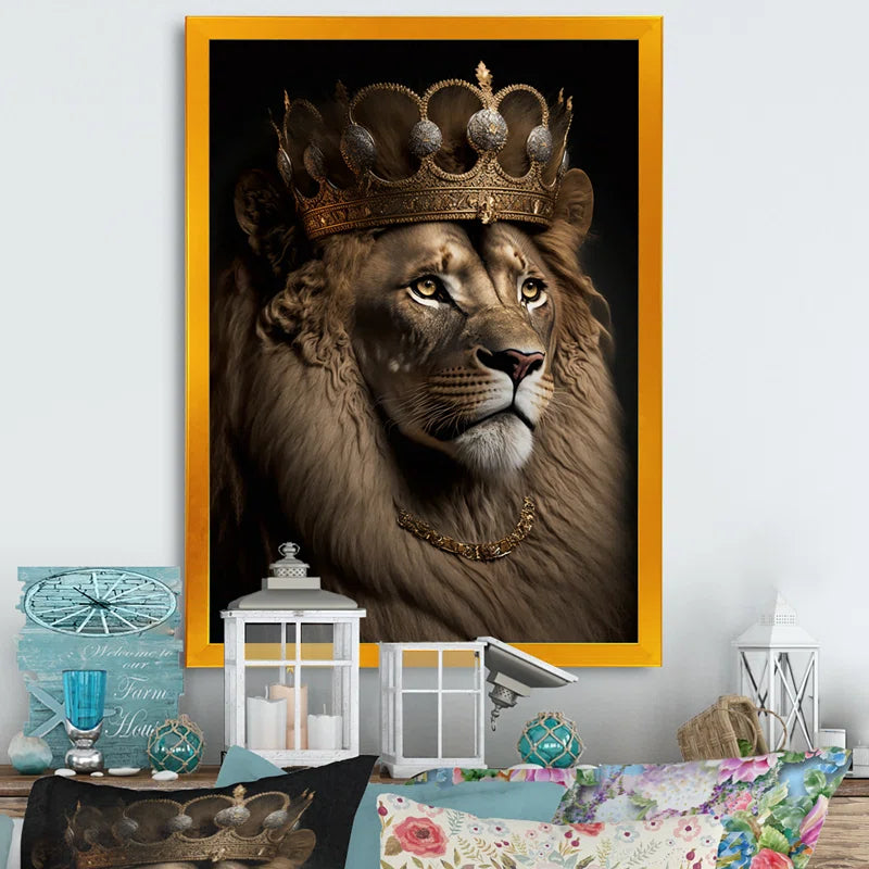 " Portrait of a Lion King II " on Canvas